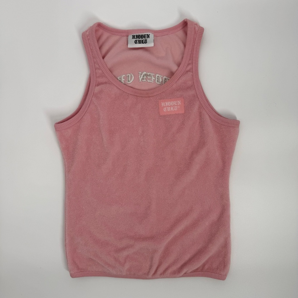 Hidden Cult Terry Cloth Y2K Pink Sleeveless tank top Small